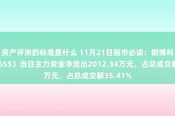 房产评测的标准是什么 11月21日股市必读：朗博科技（603655）当日主力资金净流出2012.34万元，占总成交额35.41%