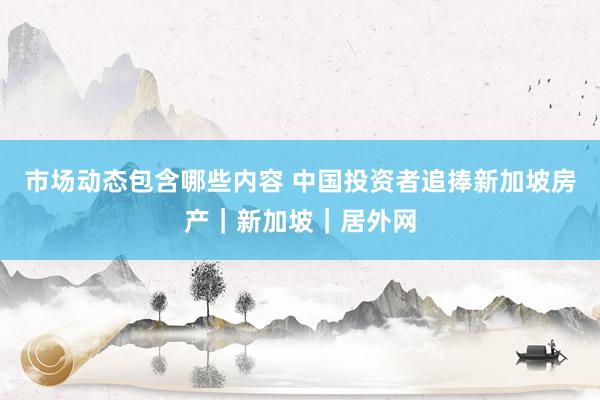 市场动态包含哪些内容 中国投资者追捧新加坡房产｜新加坡｜居外网