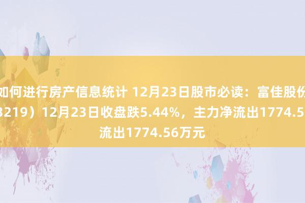 如何进行房产信息统计 12月23日股市必读：富佳股份（603219）12月23日收盘跌5.44%，主力净流出1774.56万元