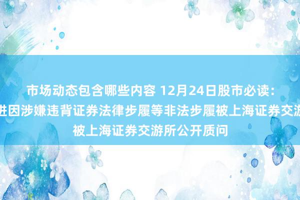 市场动态包含哪些内容 12月24日股市必读：渤海化学推进因涉嫌违背证券法律步履等非法步履被上海证券交游所公开质问