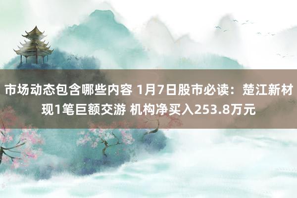 市场动态包含哪些内容 1月7日股市必读：楚江新材现1笔巨额交游 机构净买入253.8万元