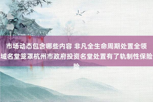 市场动态包含哪些内容 非凡全生命周期处置全领域名堂笼罩杭州市政府投资名堂处置有了轨制性保险