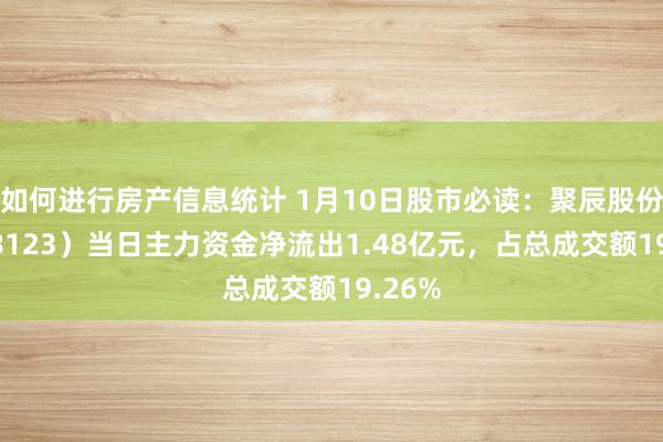 如何进行房产信息统计 1月10日股市必读：聚辰股份（688123）当日主力资金净流出1.48亿元，占总成交额19.26%