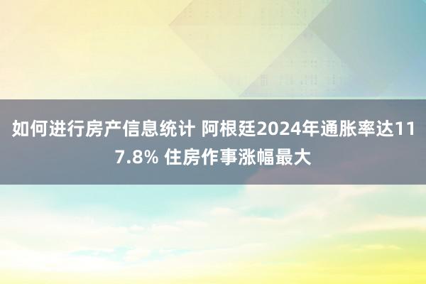 如何进行房产信息统计 阿根廷2024年通胀率达117.8% 住房作事涨幅最大