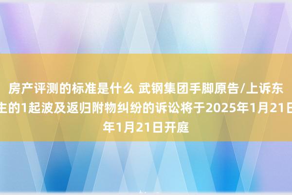 房产评测的标准是什么 武钢集团手脚原告/上诉东说念主的1起波及返归附物纠纷的诉讼将于2025年1月21日开庭