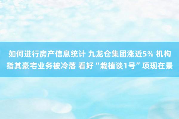 如何进行房产信息统计 九龙仓集团涨近5% 机构指其豪宅业务被冷落 看好“栽植谈1号”项现在景