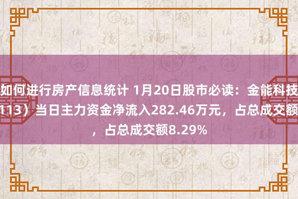 如何进行房产信息统计 1月20日股市必读：金能科技（603113）当日主力资金净流入282.46万元，占总成交额8.29%