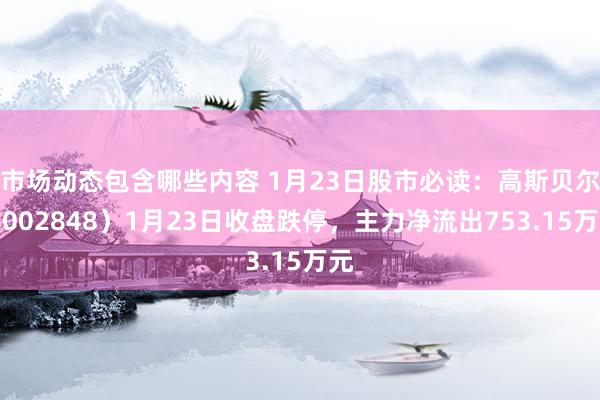 市场动态包含哪些内容 1月23日股市必读：高斯贝尔（002848）1月23日收盘跌停，主力净流出753.15万元