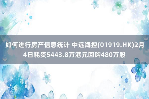 如何进行房产信息统计 中远海控(01919.HK)2月4日耗资5443.8万港元回购480万股