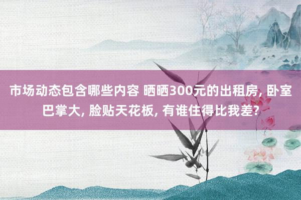 市场动态包含哪些内容 晒晒300元的出租房, 卧室巴掌大, 脸贴天花板, 有谁住得比我差?