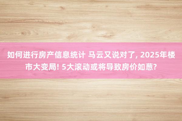 如何进行房产信息统计 马云又说对了, 2025年楼市大变局! 5大滚动或将导致房价如葱?