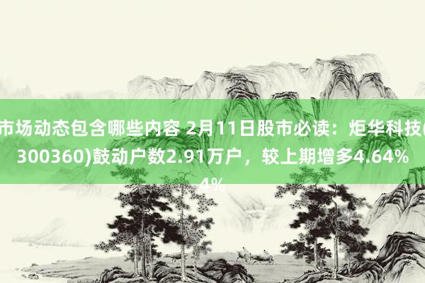 市场动态包含哪些内容 2月11日股市必读：炬华科技(300360)鼓动户数2.91万户，较上期增多4.64%