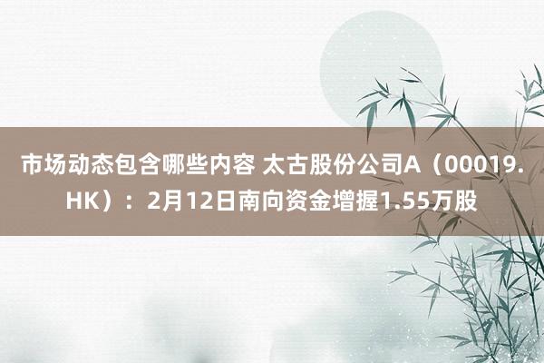 市场动态包含哪些内容 太古股份公司A（00019.HK）：2月12日南向资金增握1.55万股