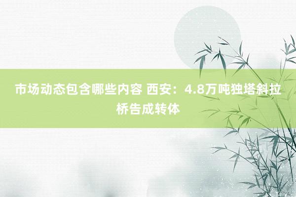 市场动态包含哪些内容 西安：4.8万吨独塔斜拉桥告成转体