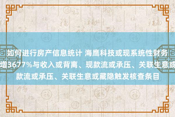 如何进行房产信息统计 海鹰科技或现系统性财务互异：应收单子激增3677%与收入或背离、现款流或承压、关联生意或藏隐触发核查条目