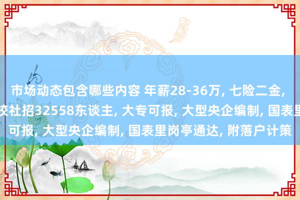 市场动态包含哪些内容 年薪28-36万, 七险二金, 公积金交纳比例24%, 校社招32558东谈主, 大专可报, 大型央企编制, 国表里岗亭通达, 附落户计策